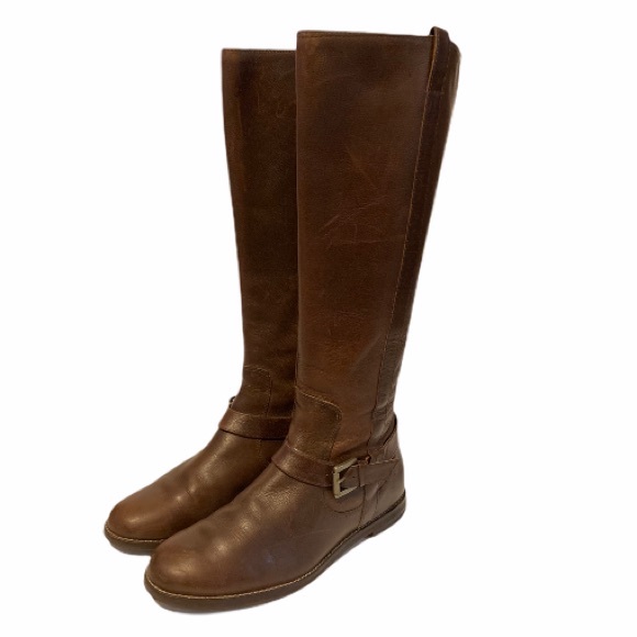 Cole Haan Shoes - Cole Haan brown leather riding boots, 6.5